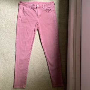 American Eagle pink-ish jeggings!